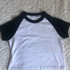 Rare Brandy Melville Baseball crop tee
